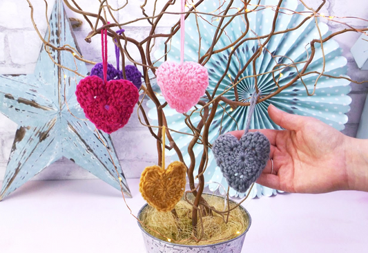 Yarn Hearts Step by Step images