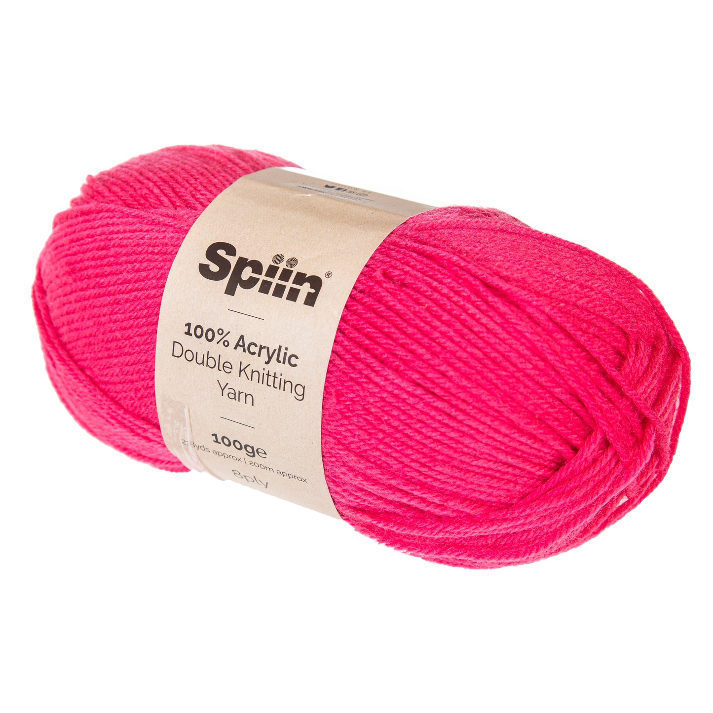 Spiin High Quality Double Knit Yarn - 10x100g Balls Hot Pink