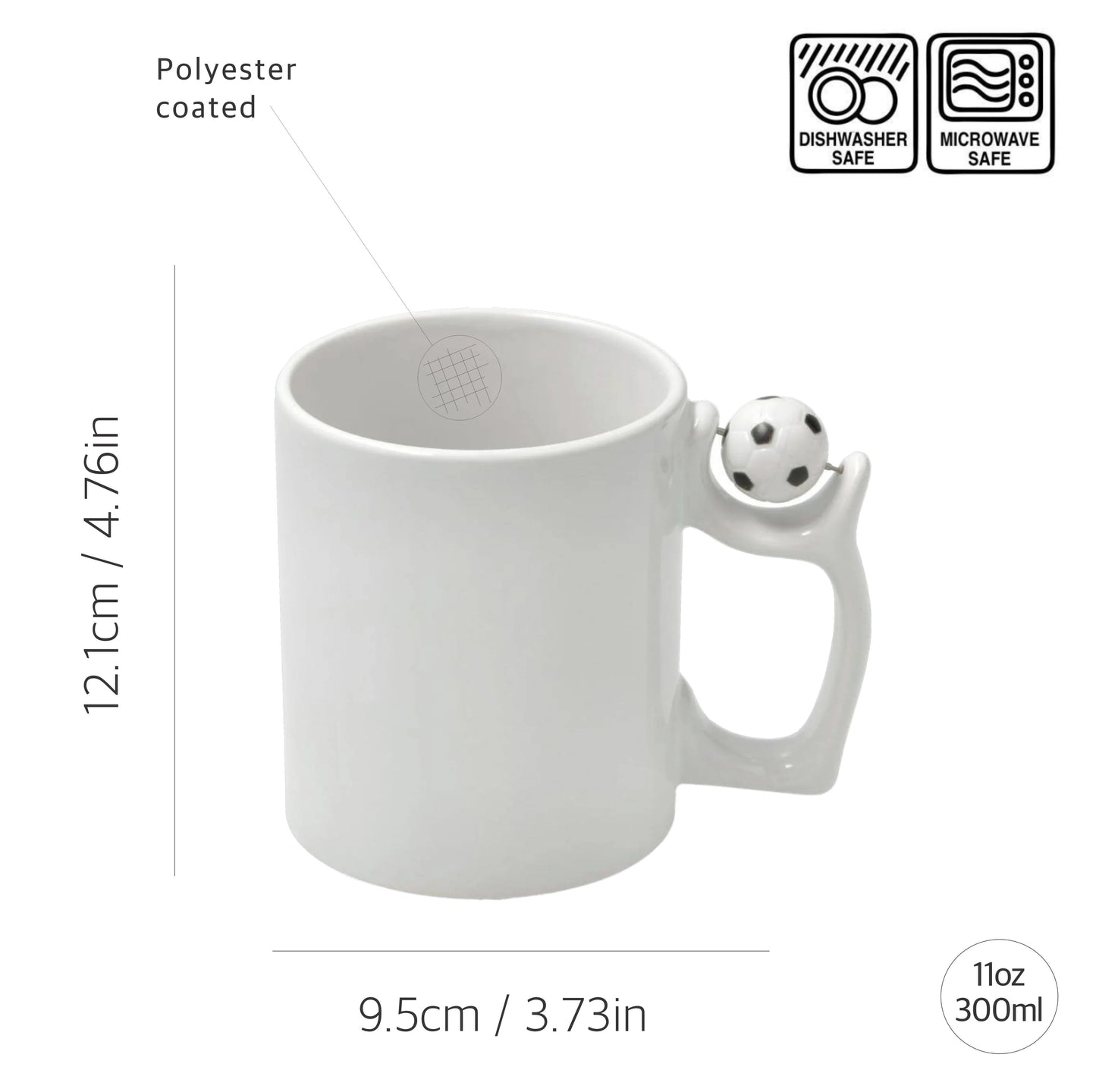 Simply Creative Sublimation Mug 11oz - Football