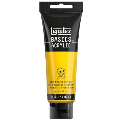 LIQUITEX BASICS COLOUR 118ML TUBE CADMIUM YELLOW DEEP HUE