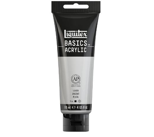 LIQUITEX BASICS COLOUR 118ML TUBE SILVER