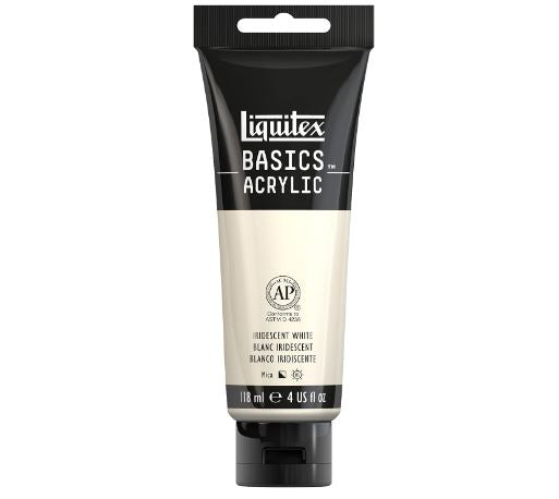 LIQUITEX BASICS ACRYLIC COLOUR 118ML TBE IRIDESCENT WHITE