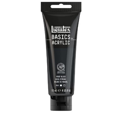 LIQUITEX BASICS COLOUR 118ML TUBE IVORY BLACK
