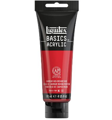 LIQUITEX BASICS COLOUR 118ML TUBE CADMIUM RED DEEP HUE