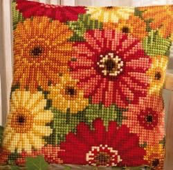 Vervaco Cross Stitch Cushion Kit - Flower design