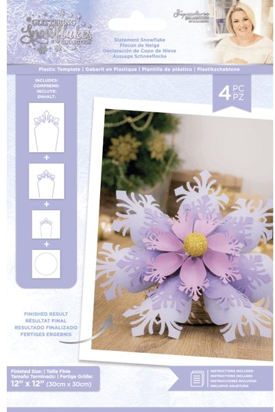 Glittering Snowflakes - Plastic Template - Statement Snowfla