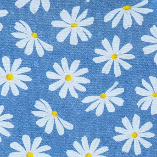 Hobby Gift Denim Daisies Knitting Bag – 45cm | Yarn Storage with Eyelet & Front Pocket