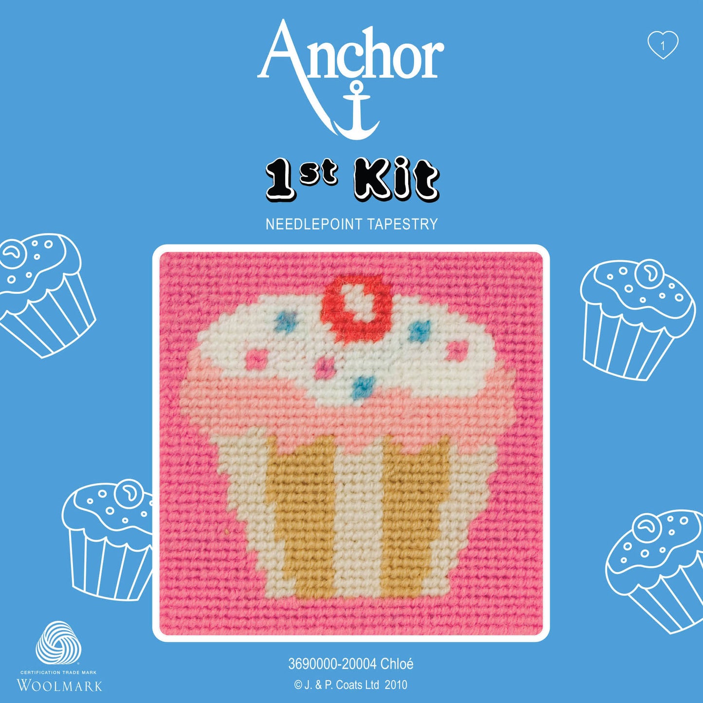 Anchor 1st  Tapestry Kit Cupcake