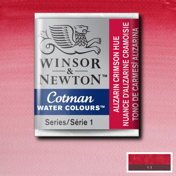 Winsor & Newton Cotman Watercolour Half Pan Alizarin Crimson Hue - Winsor & Newton at DRK Crafts