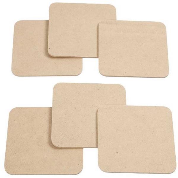 Create Crafts Create Craft - Coaster 10cm x10cm x3mm MDF 6pcs