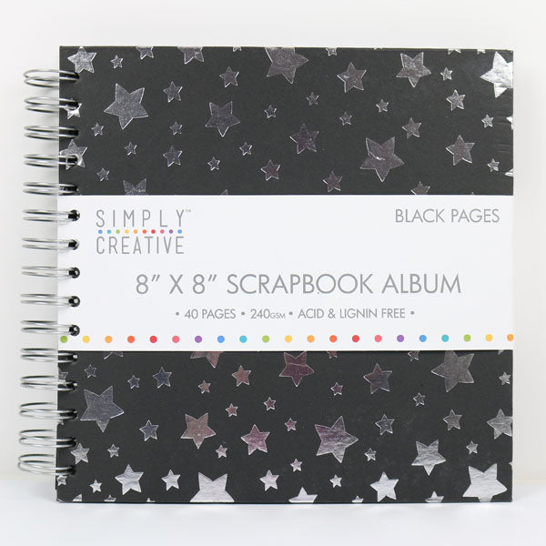 Simply Creative Simply Creative Album 8x8 - Black with Stars