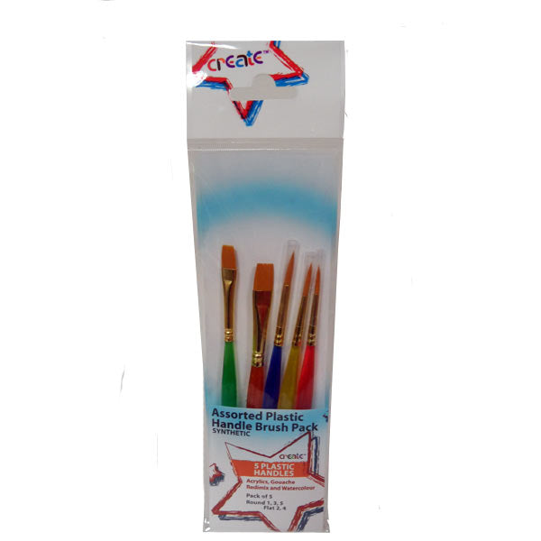 Create 5 Plastic Handle Brush Set