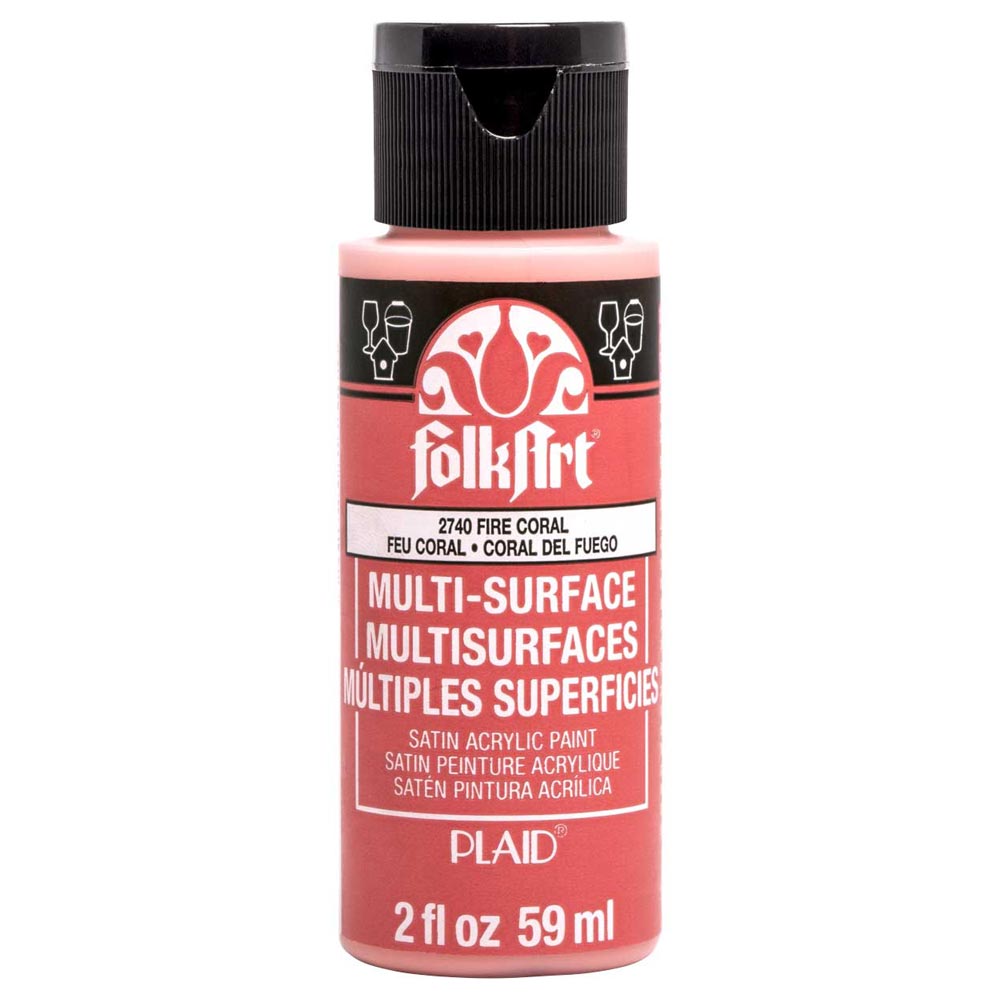 2oz FolkArt Multi Fire Coral – 59ml (2oz)