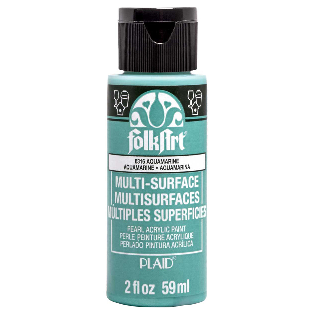 2oz FolkArt Multi-Surface Acrylic – Aquamarine – 59ml (2oz)