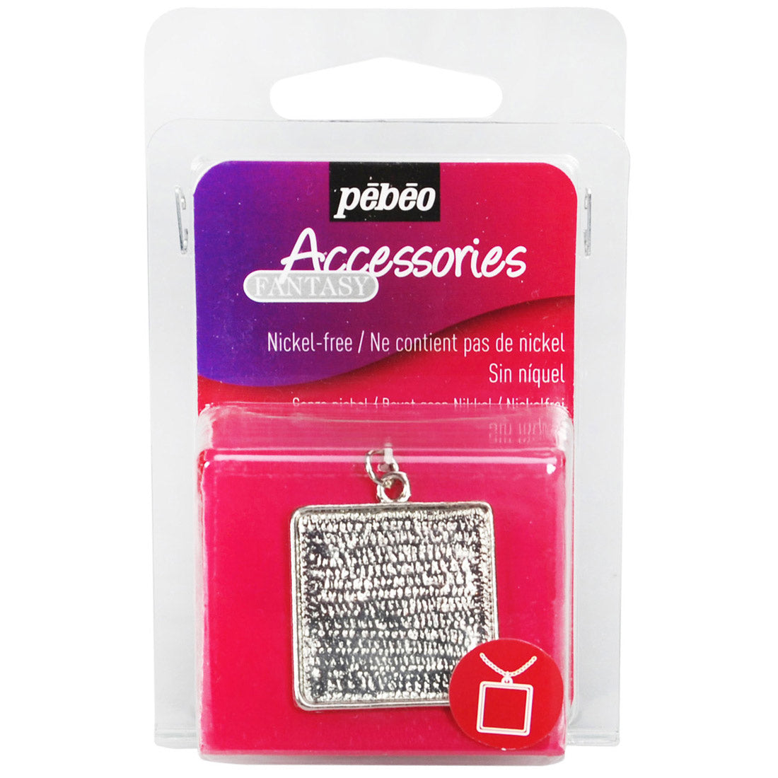 Pebeo Fantasy Metal Jewellery - Square Pendant