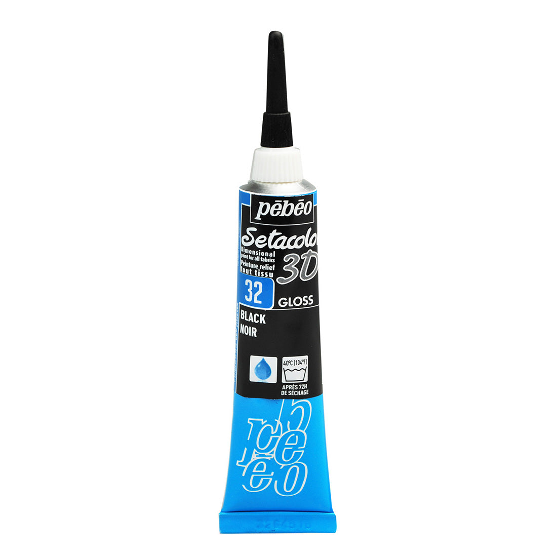 Pebeo Setacolour 3D Gloss Effect - Black (20ml)