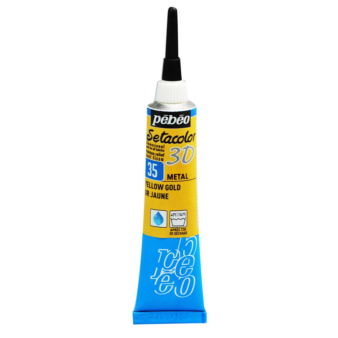 Pebeo Setacolour 3D Metal Effect - Yellow Gold (20ml)