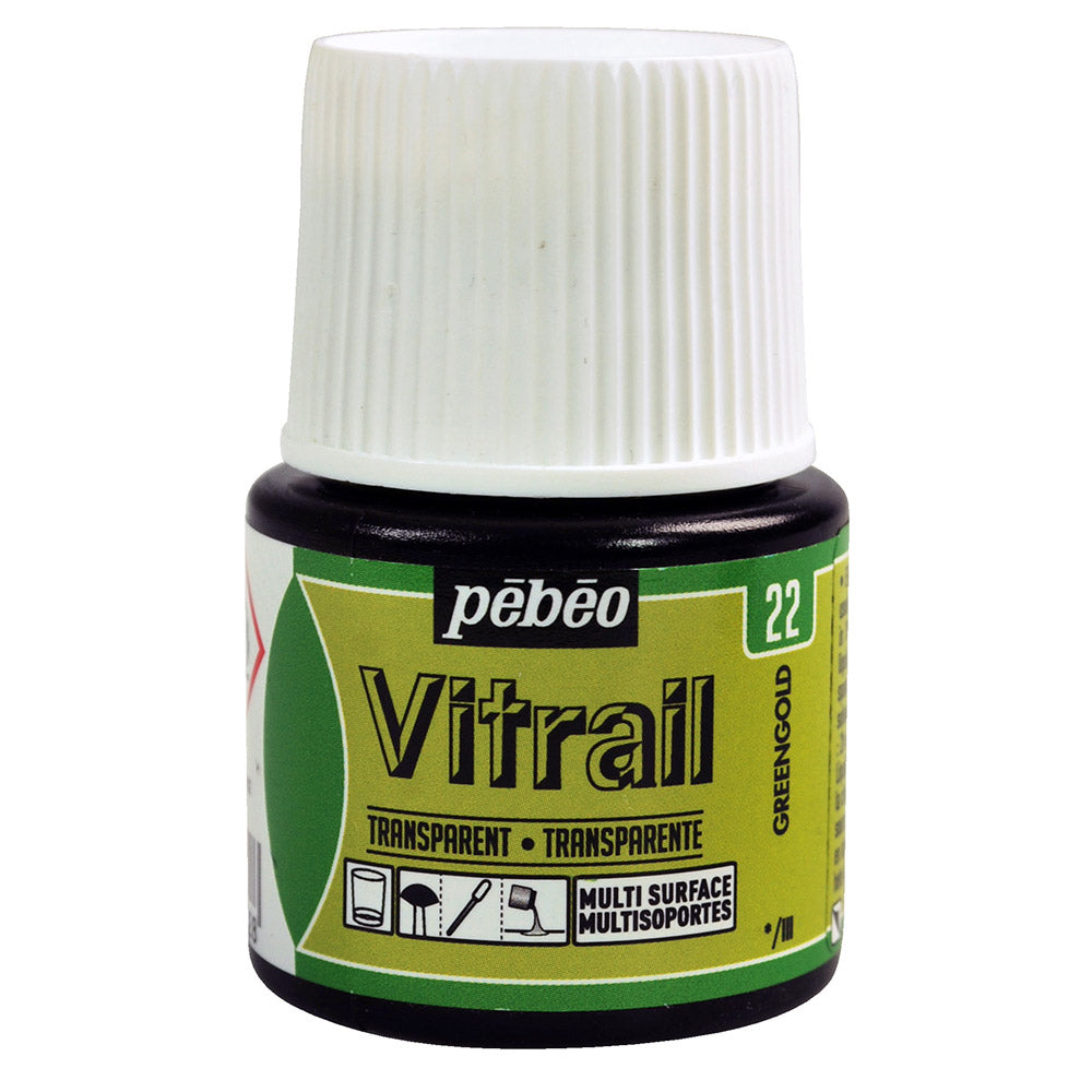 Pebeo Vitrail Transparent - Greengold (45ml)