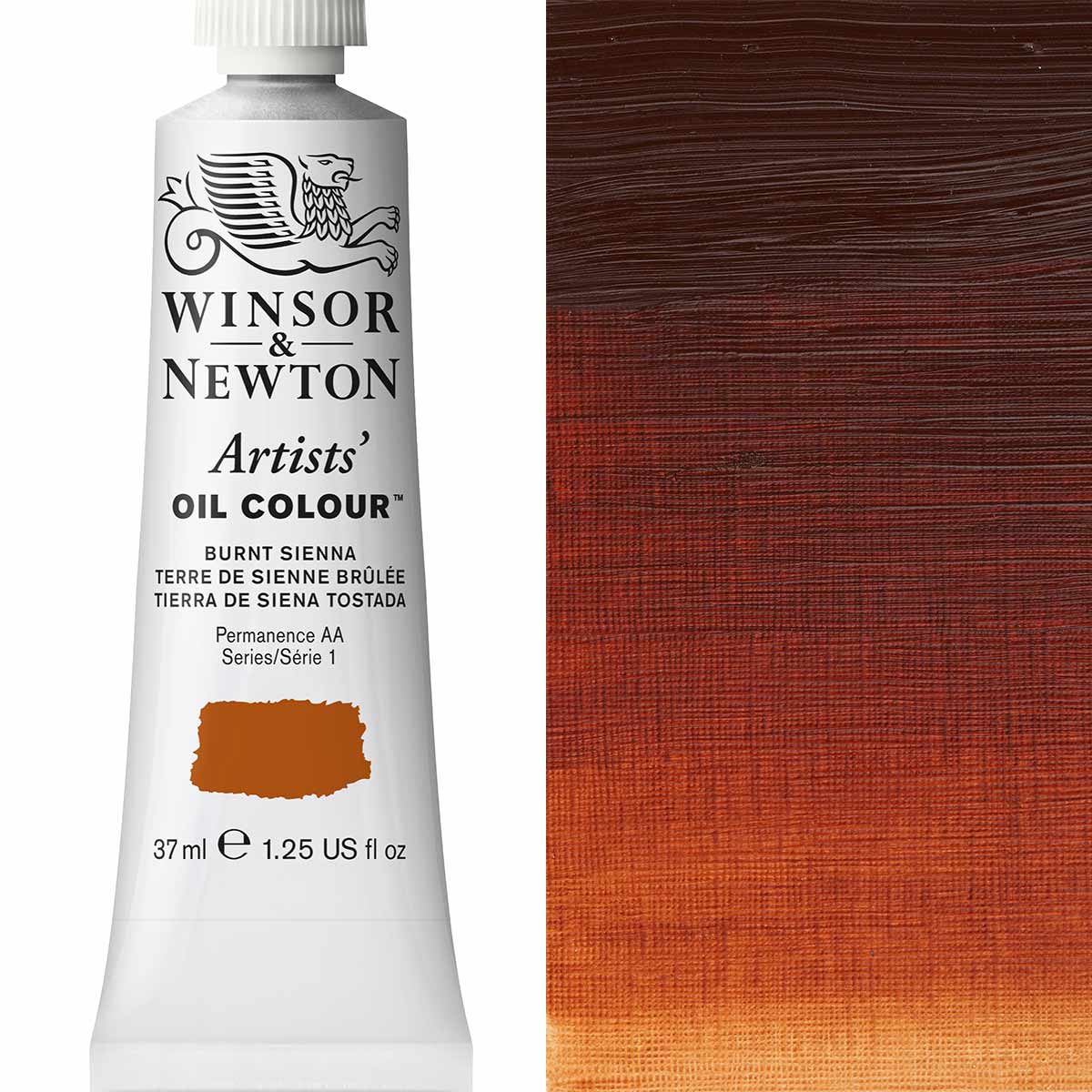 Winsor & Newton Artists' Oil Colour 37ml Burnt Sienna - Winsor & Newton at DRK Crafts