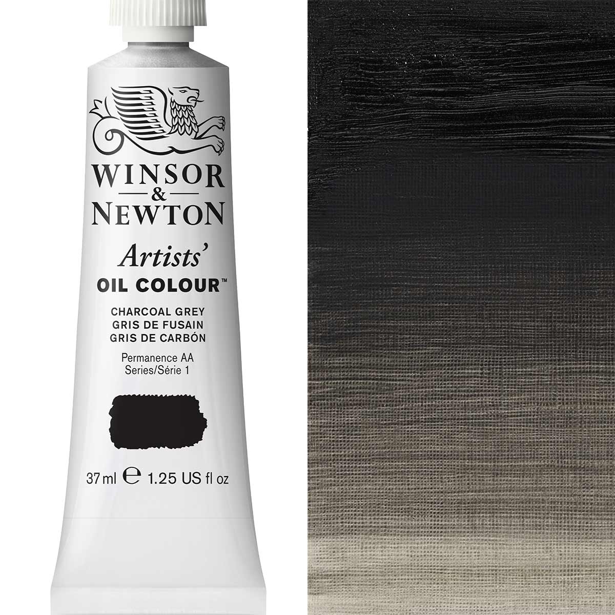 Winsor & Newton Artists' Oil Colour 37ml Charcoal Grey - Winsor & Newton at DRK Crafts