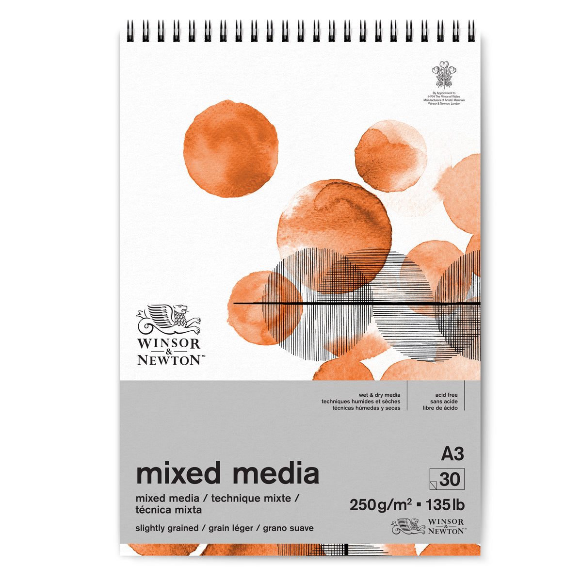 Winsor and Newton Mixed Media Spiral Pad White - A3 - Winsor & Newton at DRK Crafts