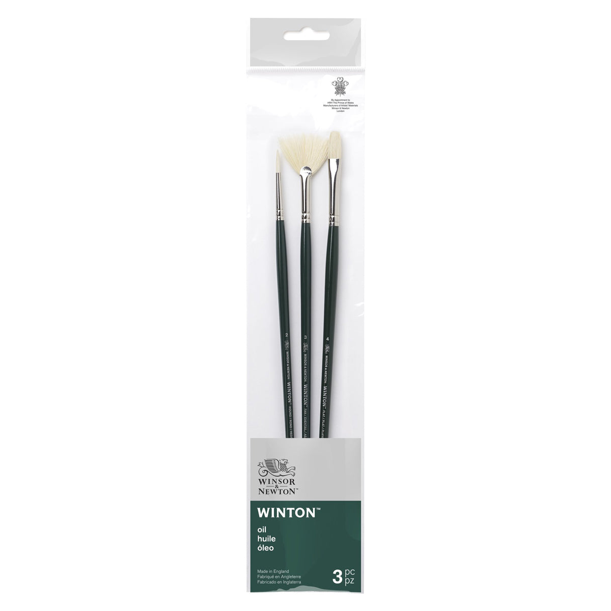 Winsor & Newton Winton Brush Long Handle V3 - Set of 3 - Winsor & Newton at DRK Crafts