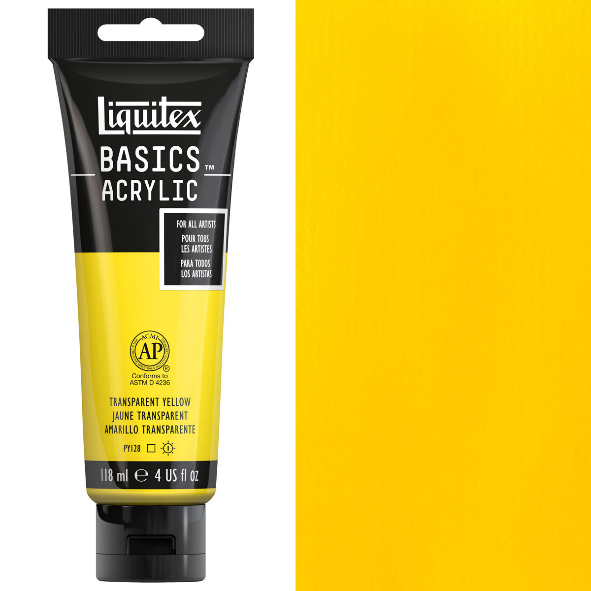Liquitex Basics Acrylic 118ml Acrylic Paint - 045 Transparent Yellow