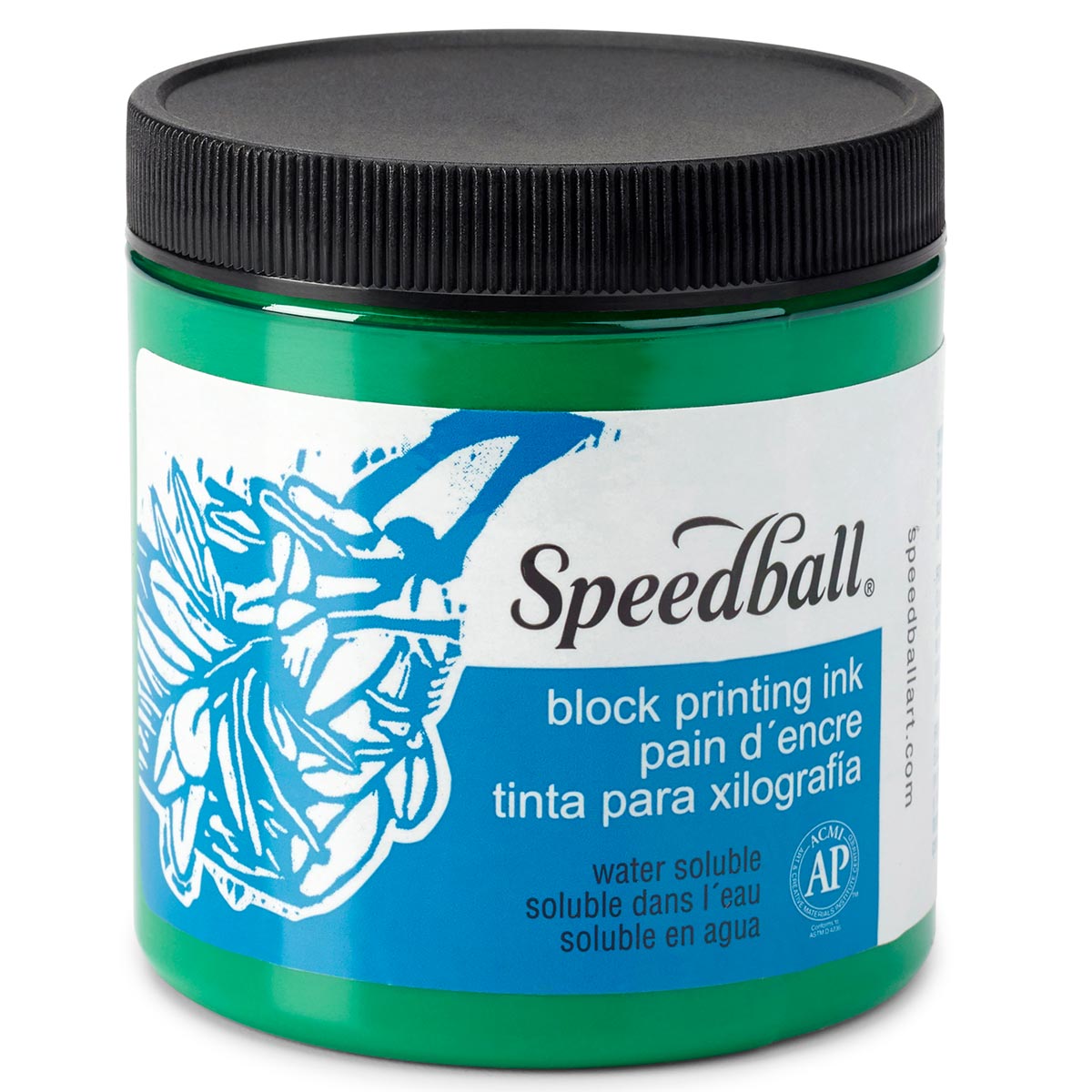 Speedball Water-Soluble Block Printing Ink – Green – 236ml (8oz) by Speedball