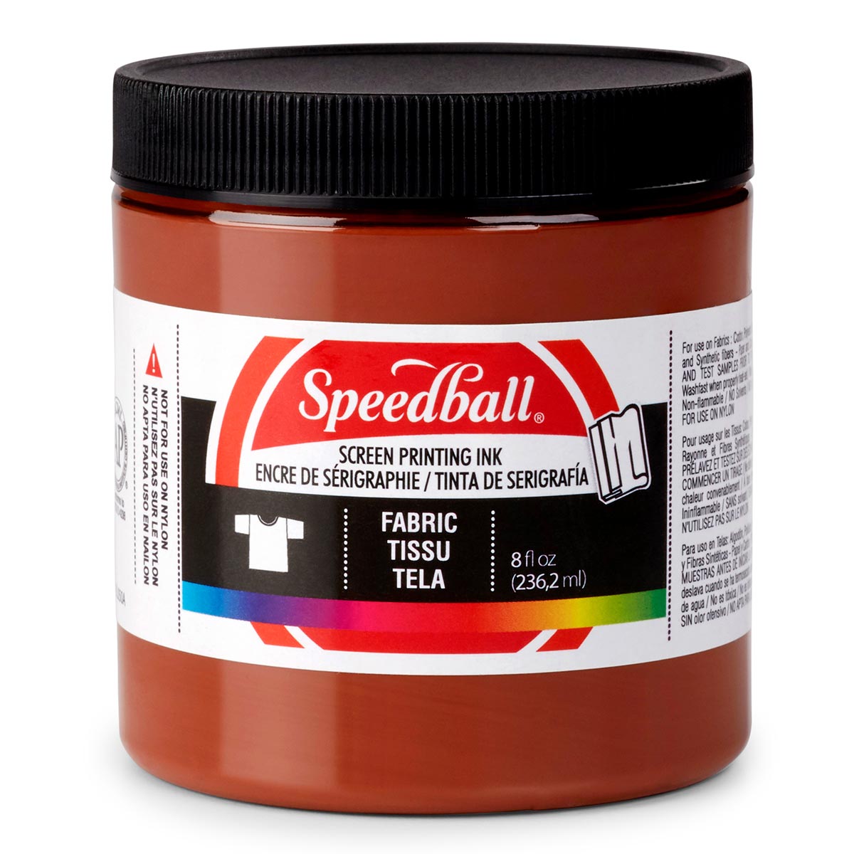 Speedball Fabric Screen Printing Ink – Brown – 236ml (8oz) by Speedball