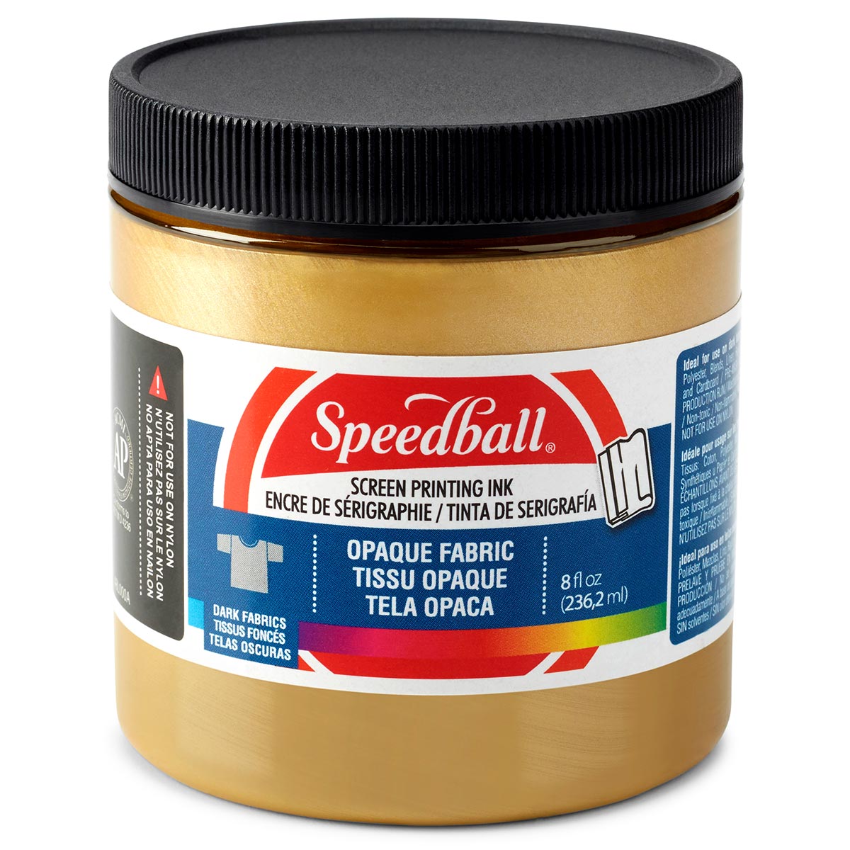 Speedball Fabric Screen Printing Ink – Opaque Gold – 236ml (8oz) by Speedball