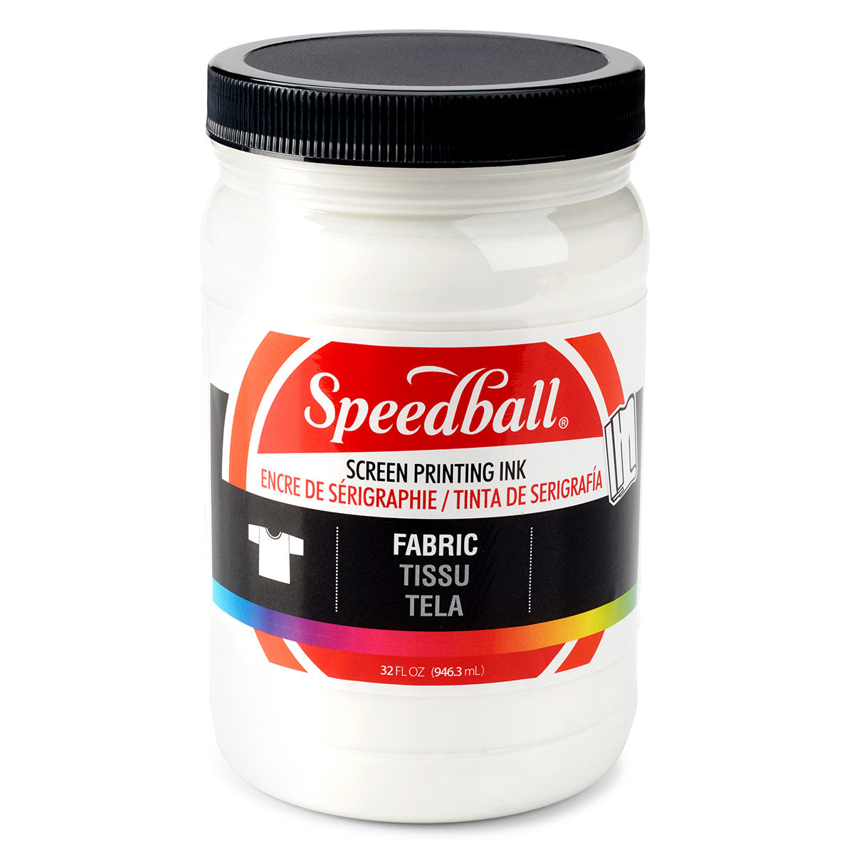 Speedball Fabric Screen Printing Ink – White – 946ml (32oz) by Speedball