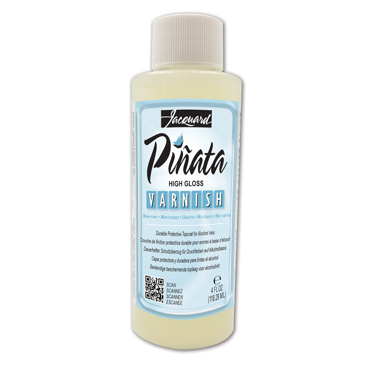 Jacquard Piñata High Gloss Varnish for Alcohol Ink – 4oz (118ml) - Alcohol Ink by Jacquard