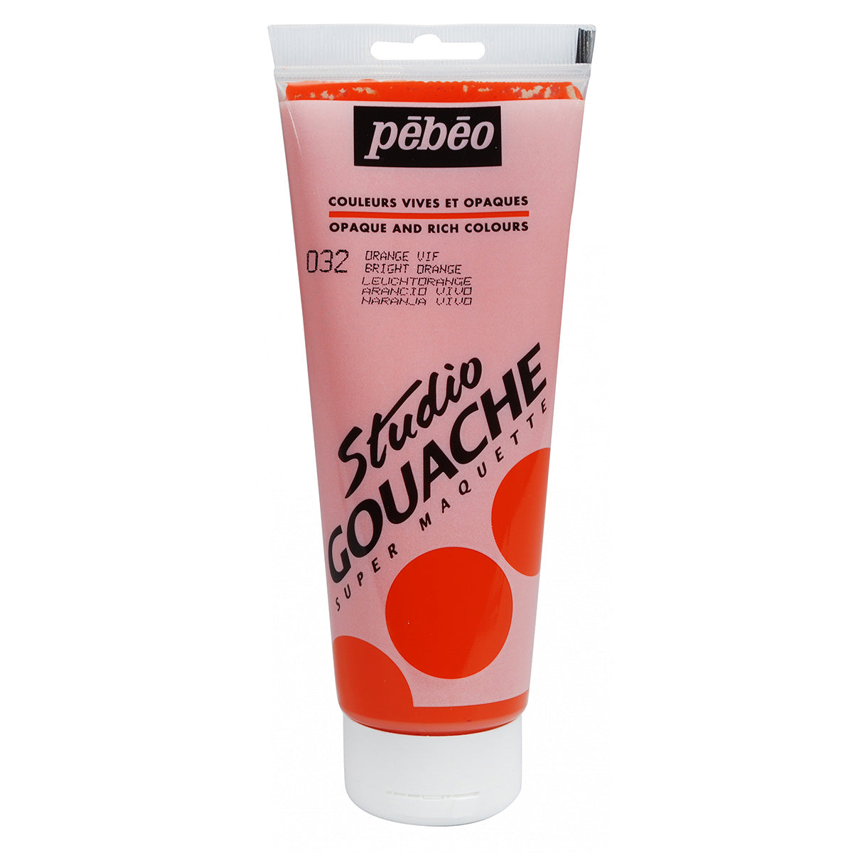 Pebeo Studio Gouache Bright Orange (220ml)