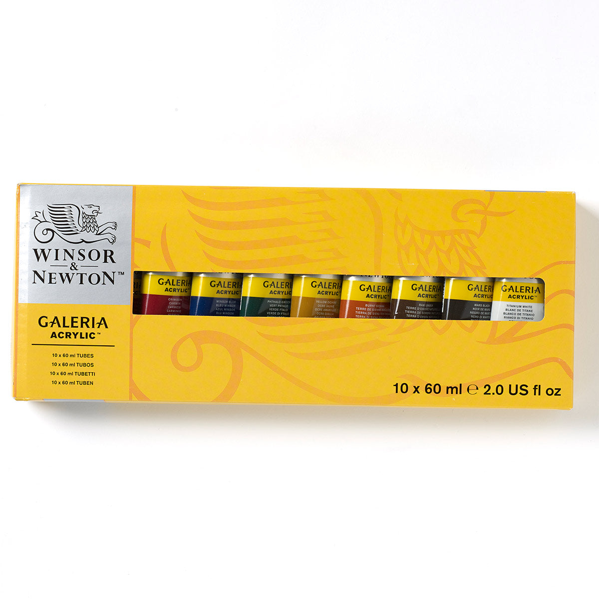 Winsor & Newton Galeria Acrylic Paint 60ml tube set - 10PK - Winsor & Newton at DRK Crafts