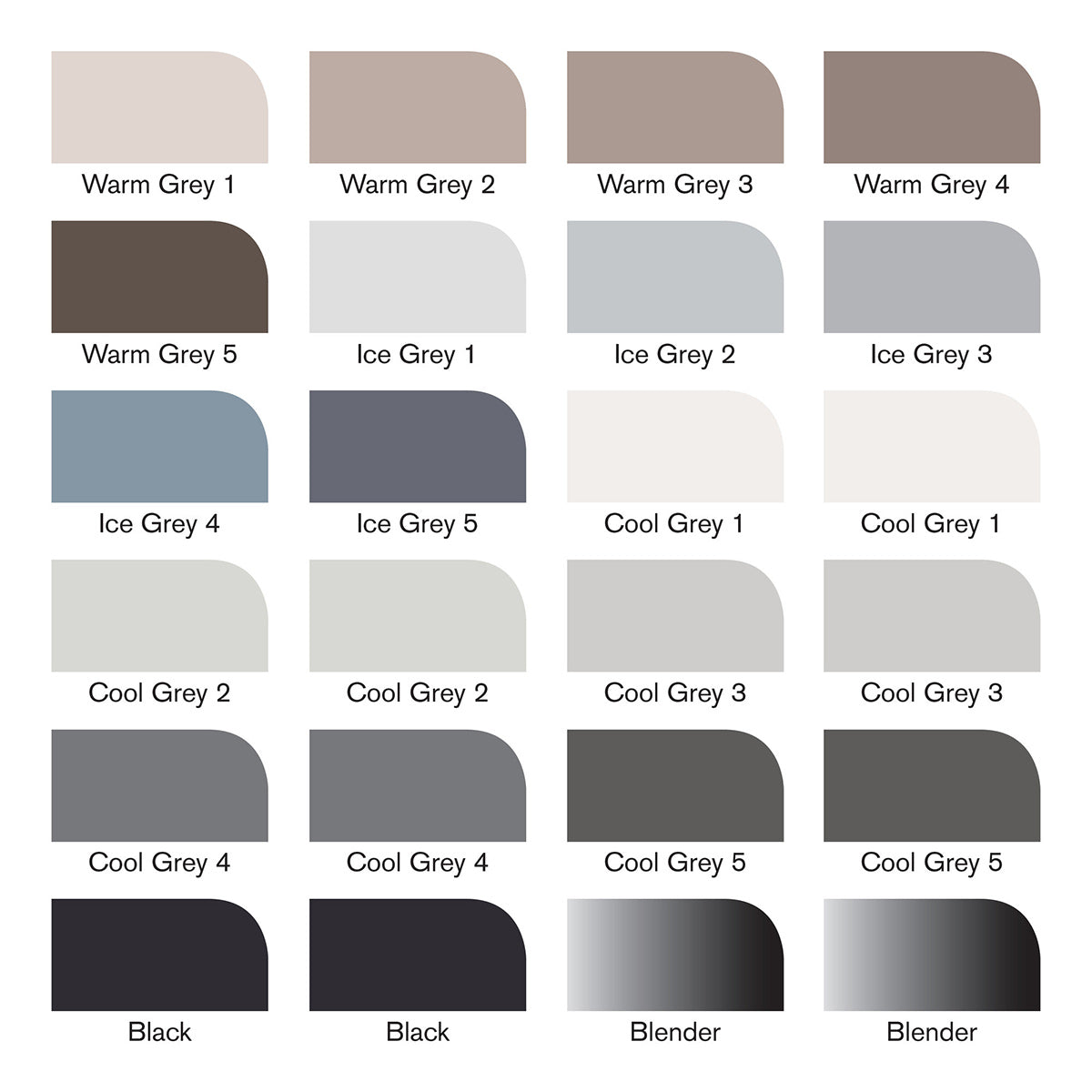 Winsor & Newton Promarker Wallet 24 Set - Grey and Black Tones - Winsor & Newton at DRK Crafts