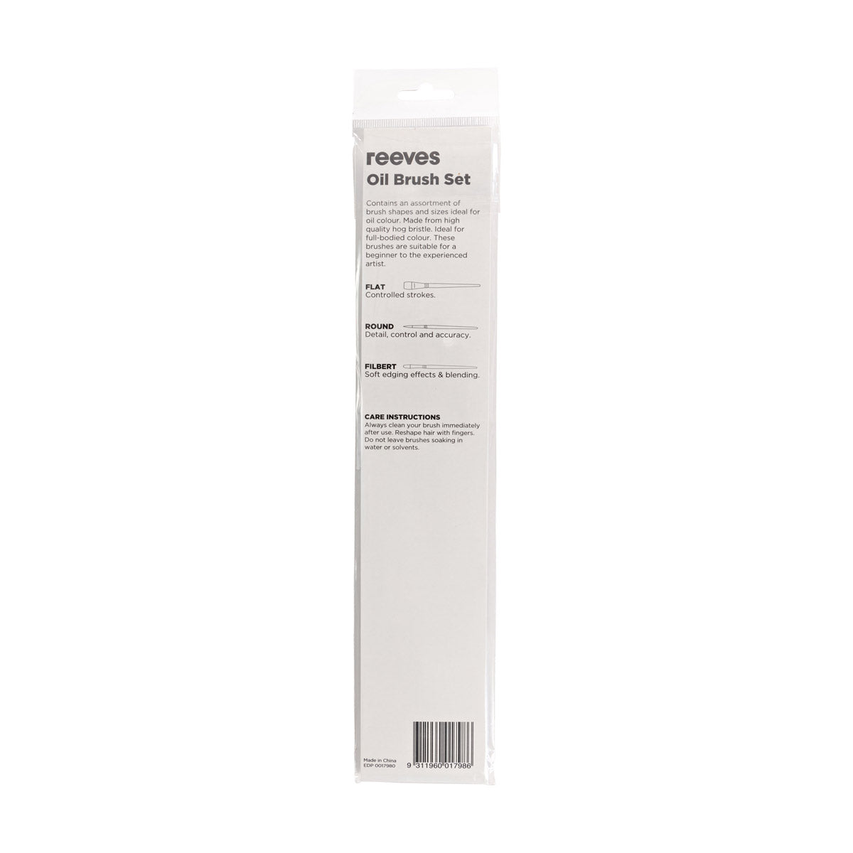 Reeves Oil LH 4 Brush Pack