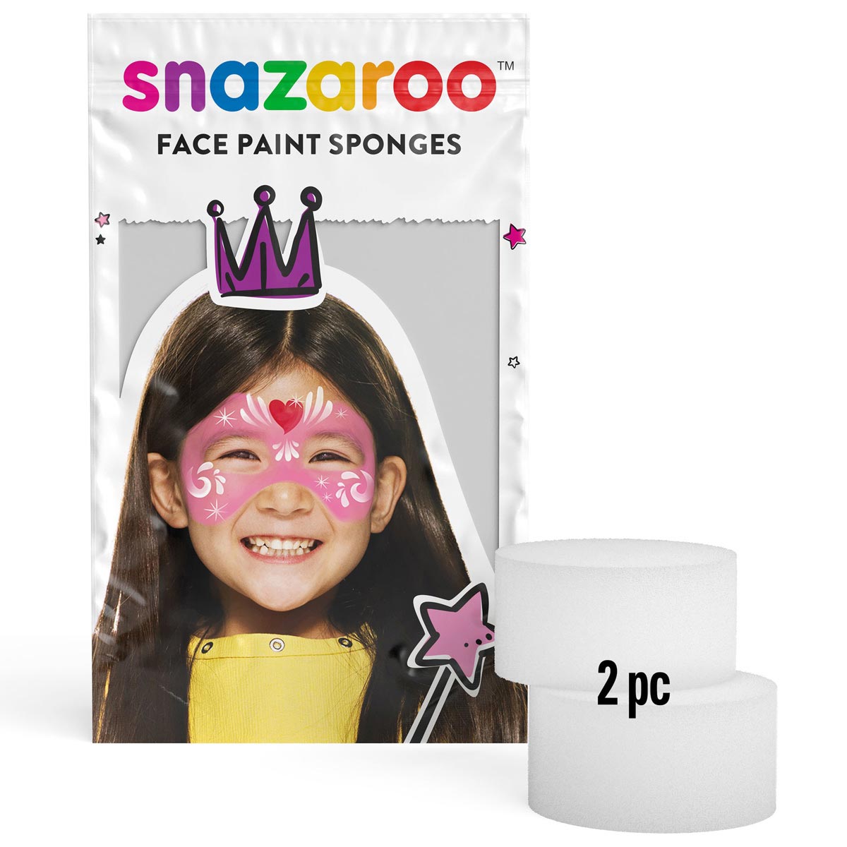 Snazaroo Face Paint High Density Sponge Pack of 2