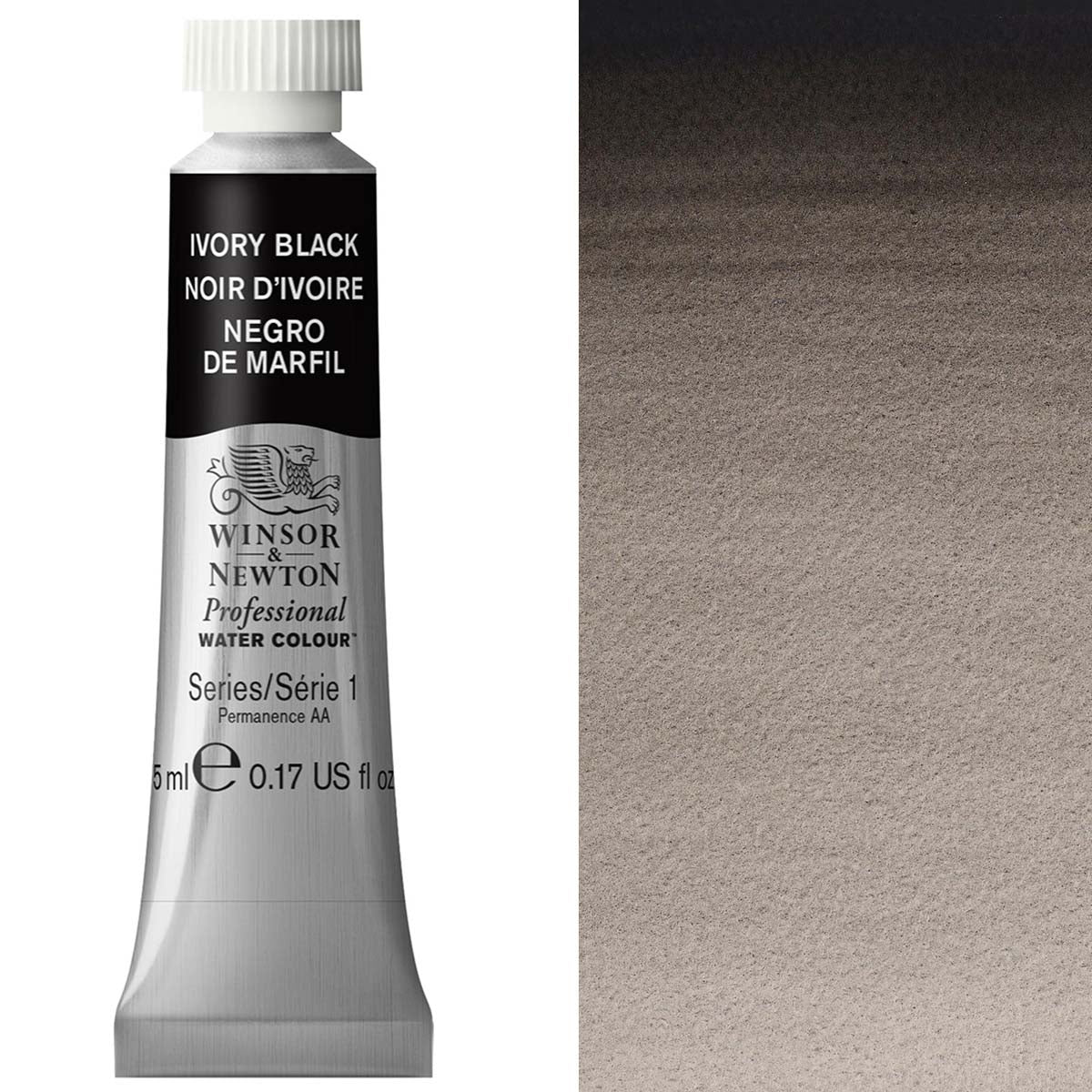 Winsor & Newton Professional Watercolour 5ml Ivory Black - Winsor & Newton at DRK Crafts