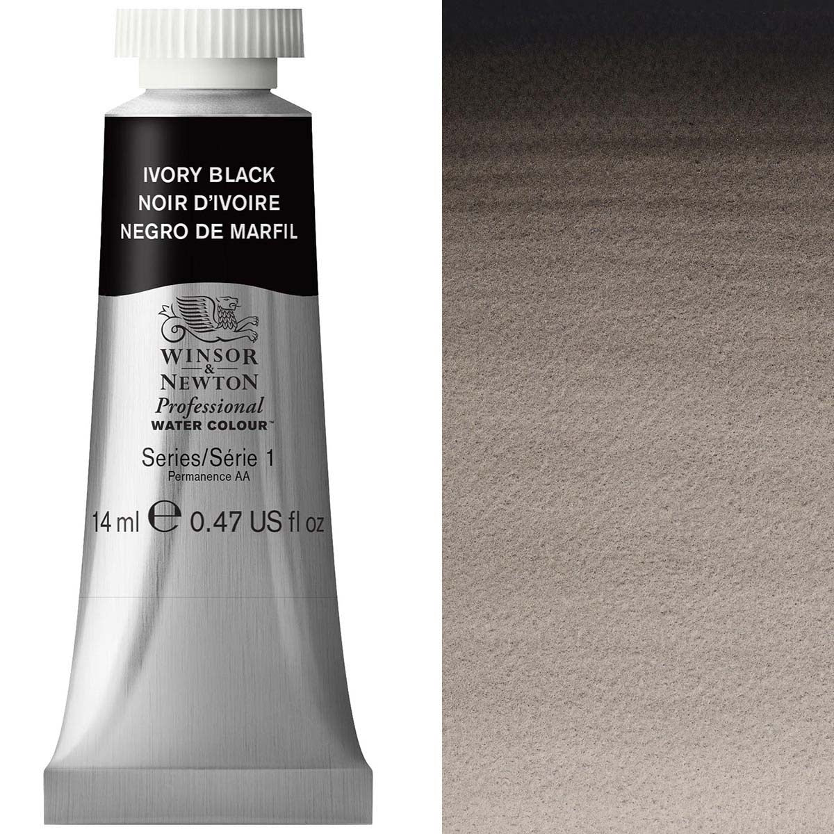 Winsor & Newton Ivory Black 14ml - S1 Professional Watercolour - Winsor & Newton at DRK Crafts