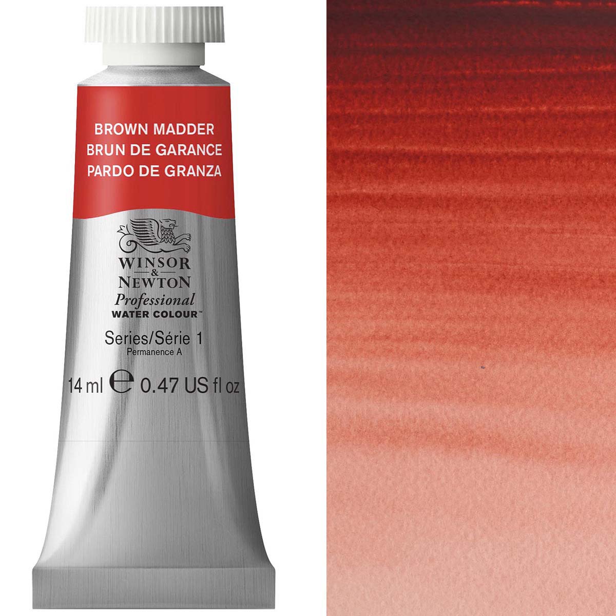Winsor & Newton Brown Madder 14ml - S1 Professional Watercolour - Winsor & Newton at DRK Crafts