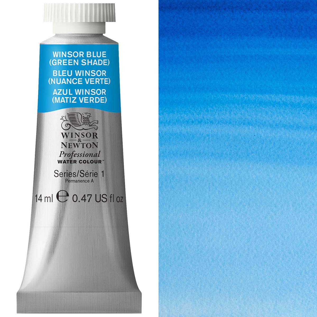Winsor Blue Green Shade 14ml - S1 Professional Watercolour - Winsor & Newton at DRK Crafts
