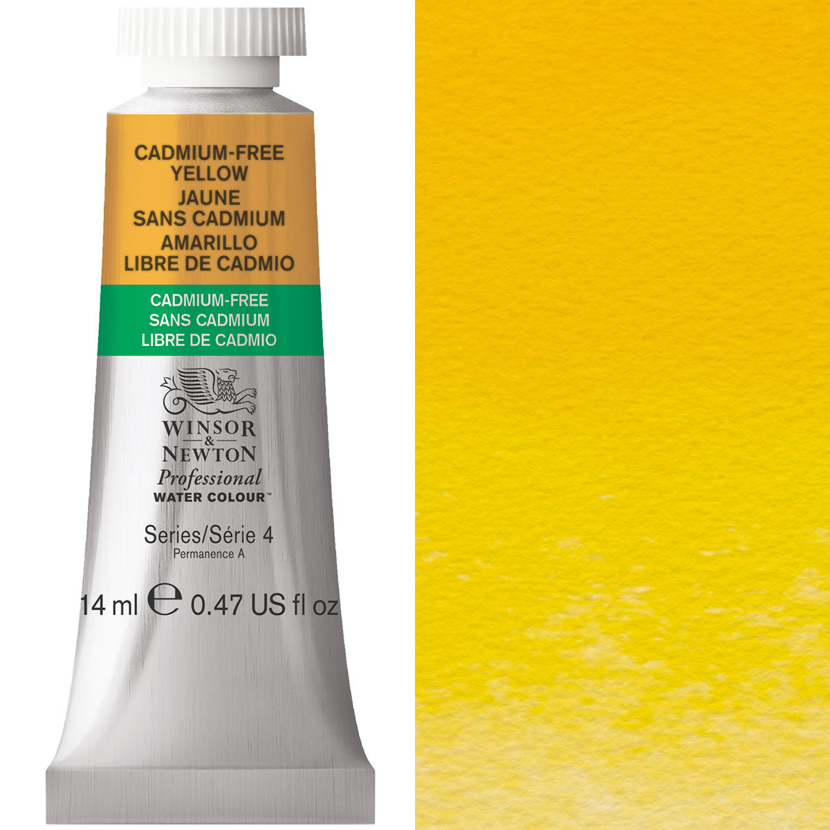 Winsor & Newton Cadmium FREE Yellow 14ml - S4 Professional Watercolour - Winsor & Newton at DRK Crafts