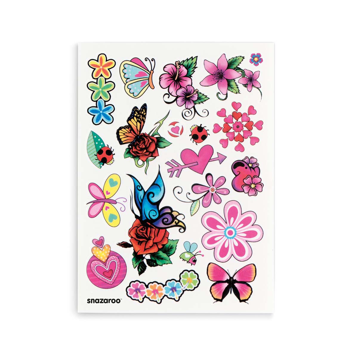 Snazaroo Face Paint Girls Temporary Tattoos (set of 20)