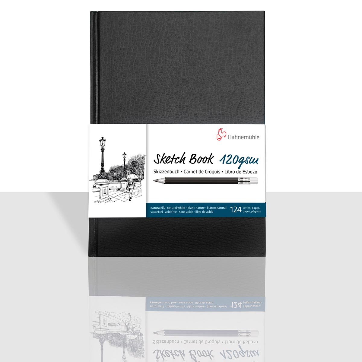 Hahnemuhle Sketch Book - 124 Pages – A5 – 62 Sheets – 120gsm – Black