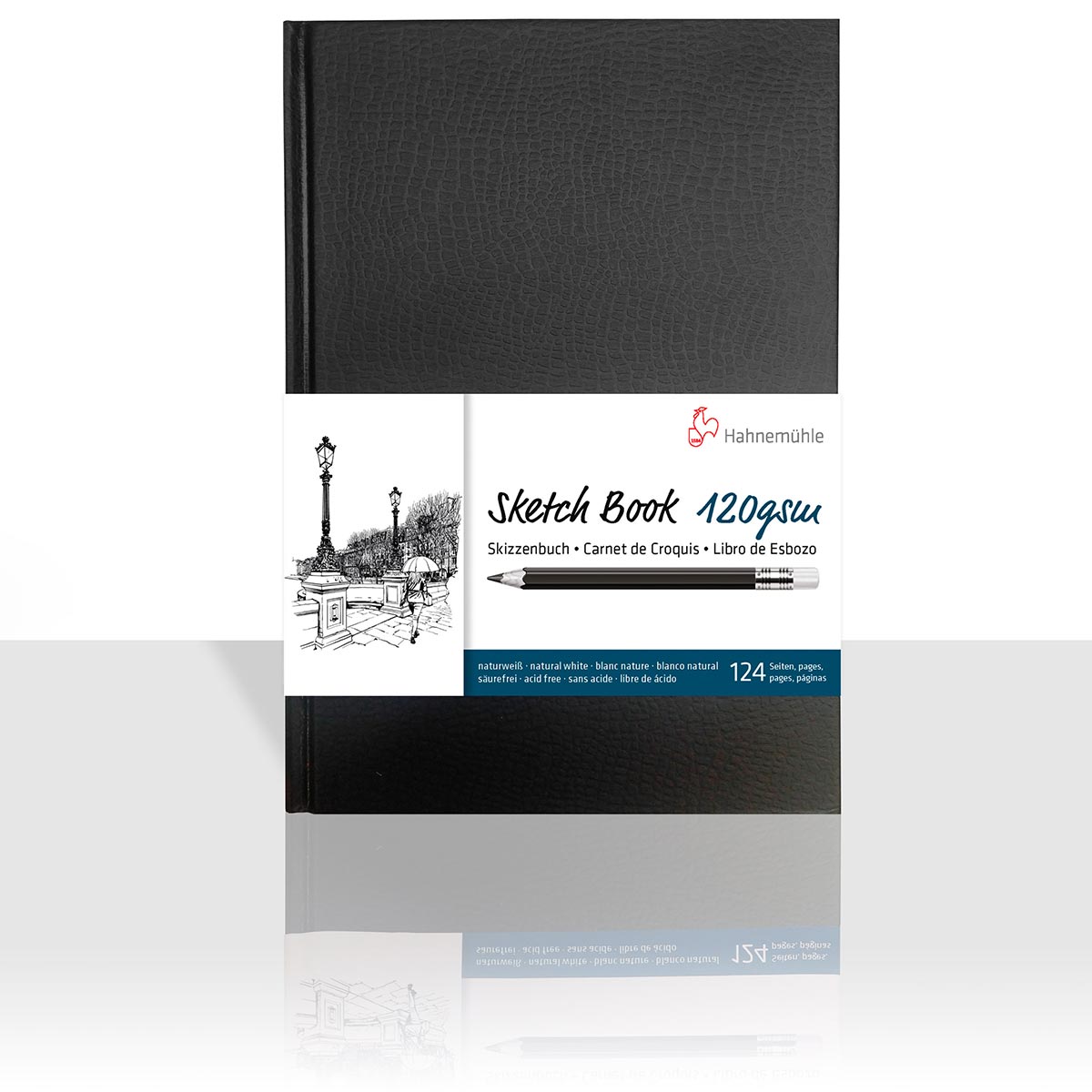 Hahnemuhle Sketch Book - 124 Pages – A4 – 62 Sheets – 120gsm – Black
