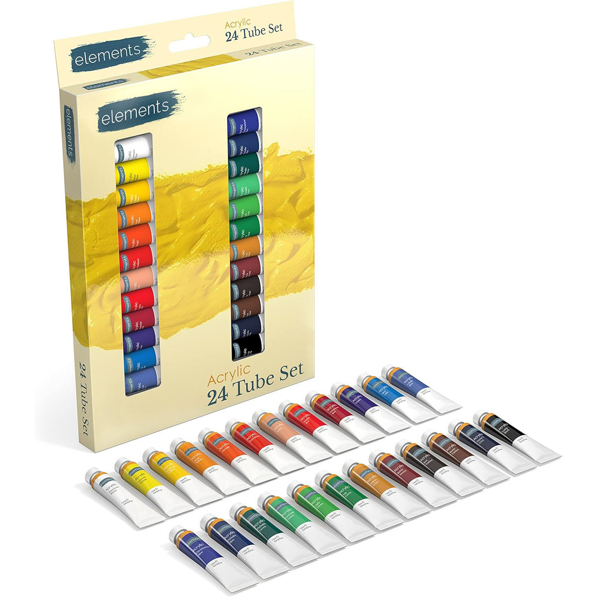 Elements Acrylic Tubes Paint Set 24 – Art & Craft Essential