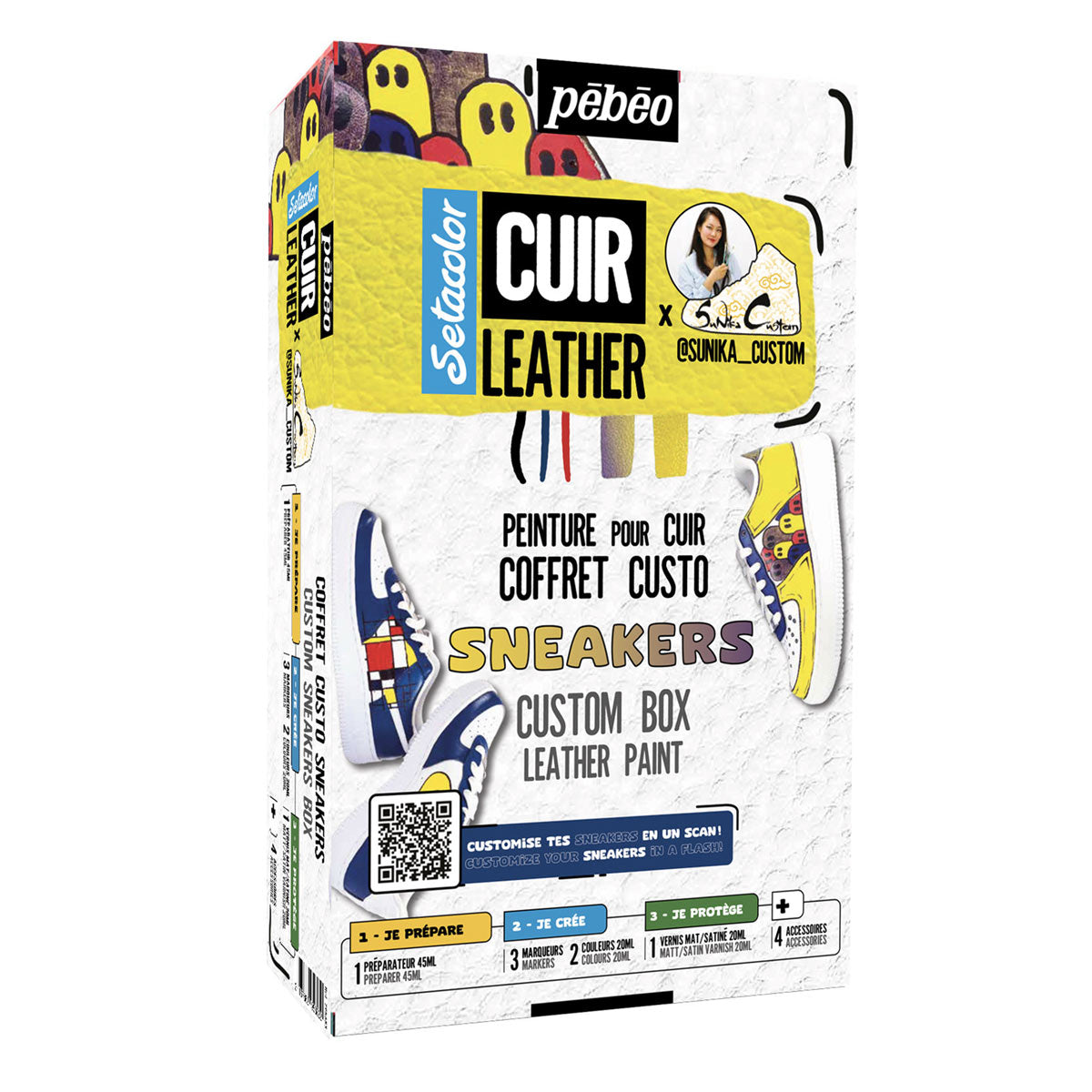 Pebeo Setacolor Leather Paint Sneakers Custom Box