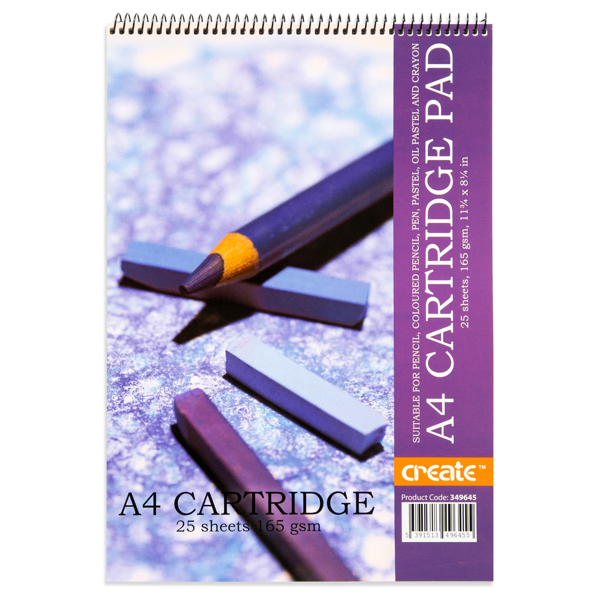 Create 165 A4 Cartridge Paper Pad 25s 165gsm