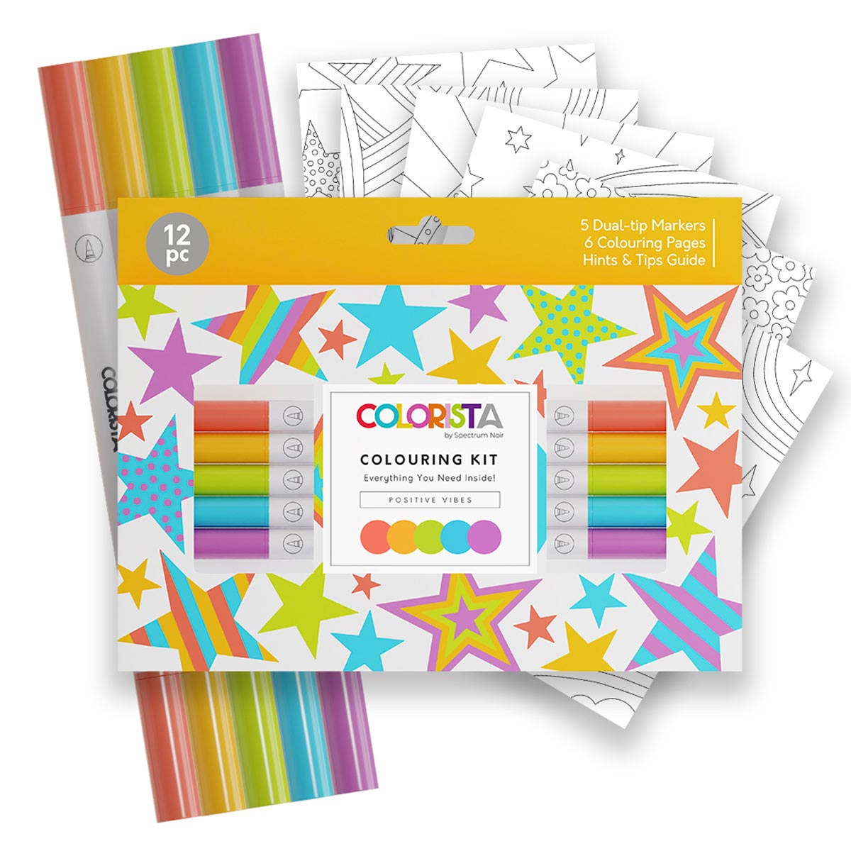 Crafter's Companion Colorista - Colouring Kit - Positive Vibes 12pc