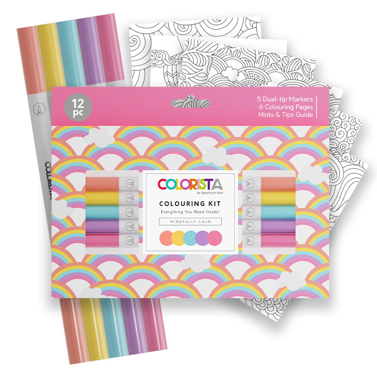 Crafter's Companion Colorista - Colouring Kit - Mindfully Calm 12pc